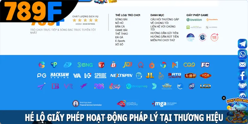 Hé lộ giấy phép hoạt động pháp lý tại thương hiệu